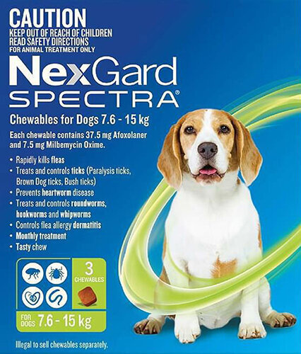 Nexgard Spectra medium dogs 7.5-15 kg