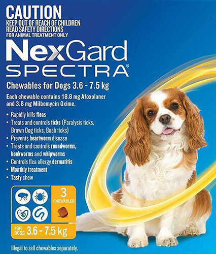 Nexgard Spectra small dogs 3.5-7.5 kg