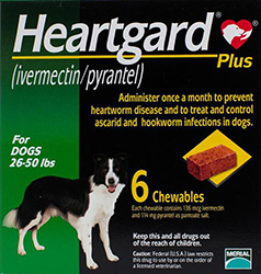 Heartgard 6 chewables 12-22 kg